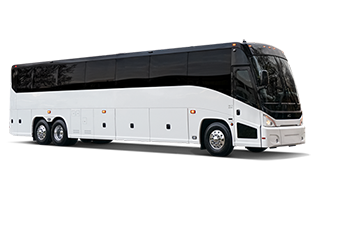 Motor coaches available in 40 to 56 passengers capacity